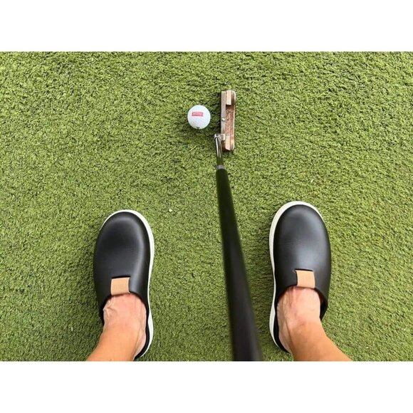 NWOB TRUE Linkswear Men Black FS-Slide-Men's Slides-Water Resistant Sz 10 2231 - Picture 2 of 16